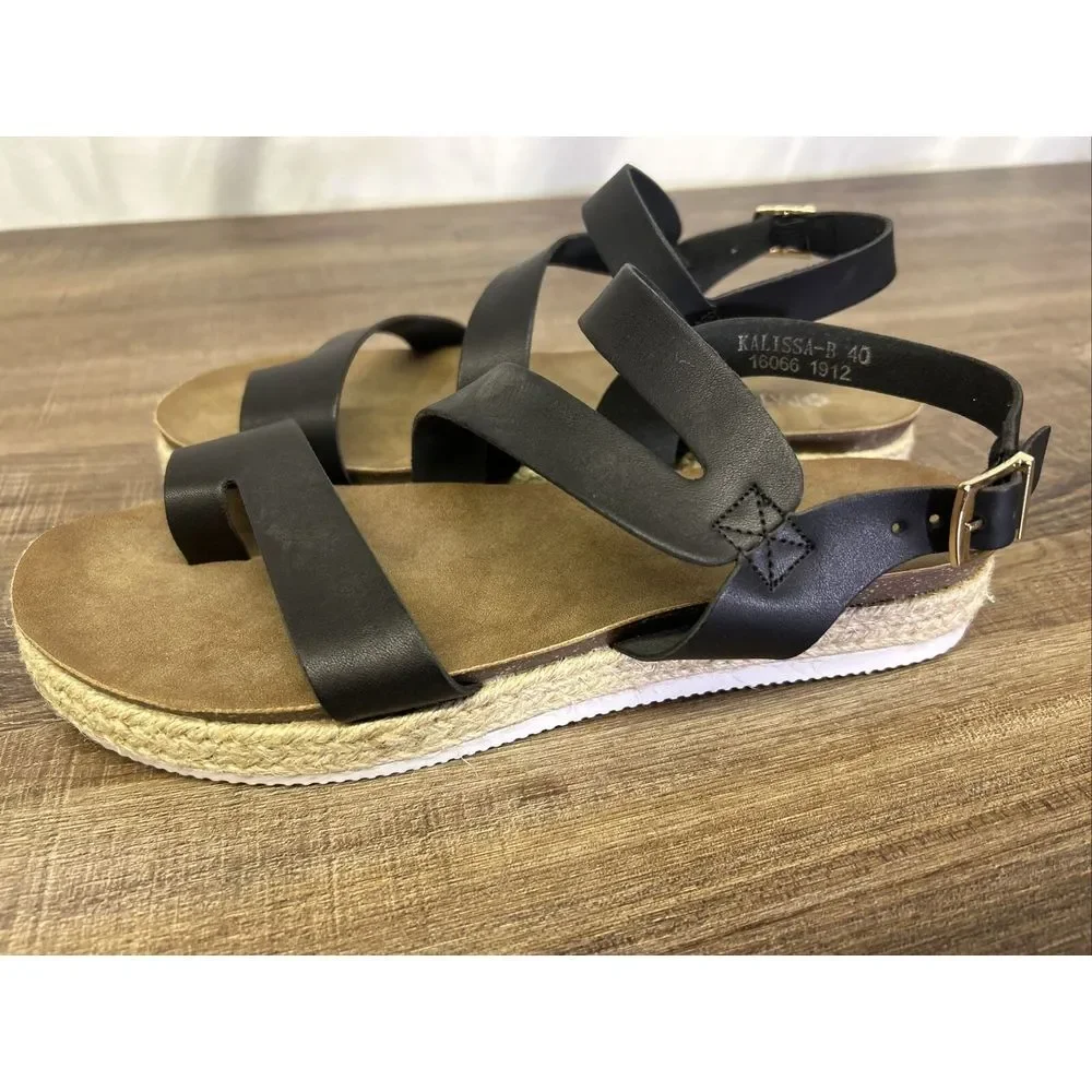 PATRIZIA BONFANTI Leather Toe Strap Sandals US9 EU40 Made in Italy - Picture 6 of 7